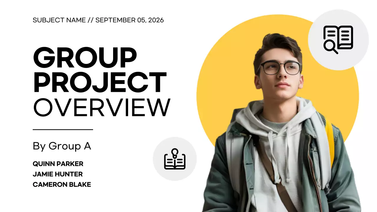 Trình bày dự án hiện đại màu vàng