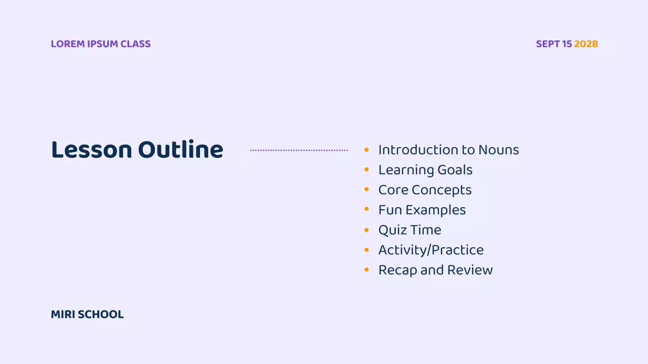 Purple modern grammar course presentation