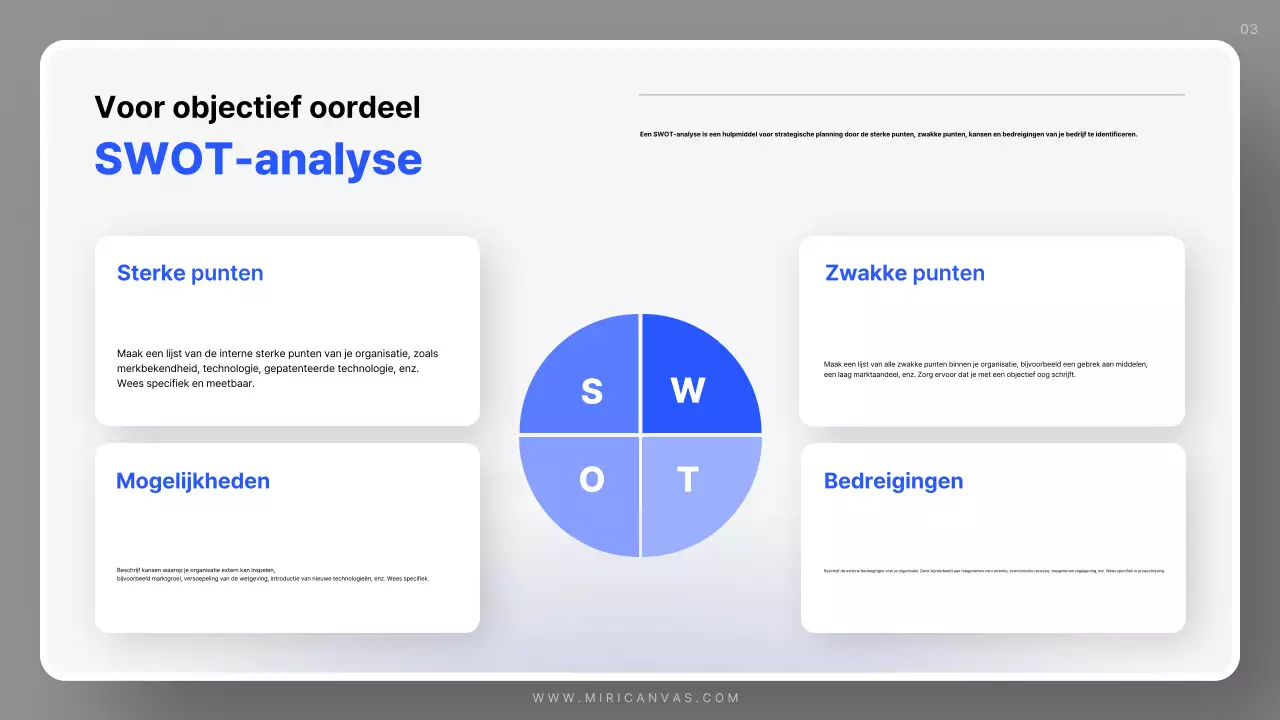 Eenvoudig verkoopplan voor Blue
