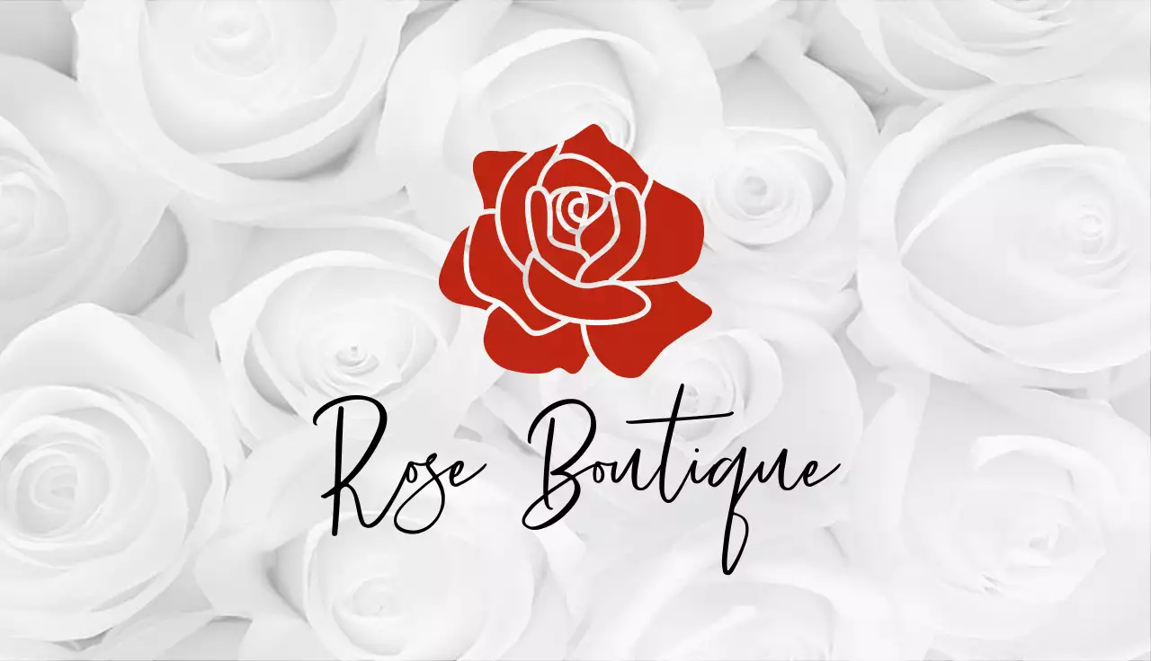 rote minimale Boutique-Visitenkarte
