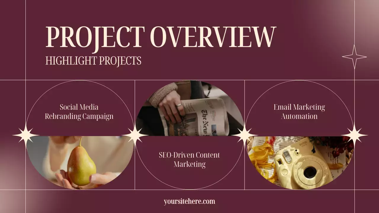 Maroon Elegant Portfolio Document Presentation