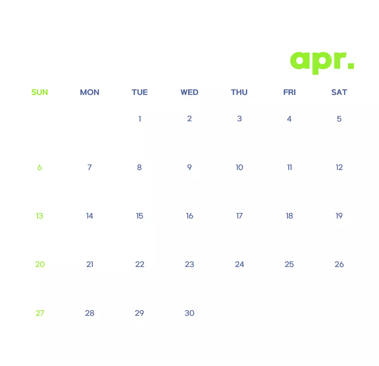 Lịch kinh doanh với hình minh họa dễ thương