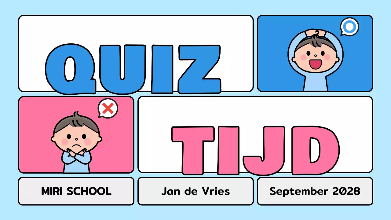aankondiging blue comic quiz