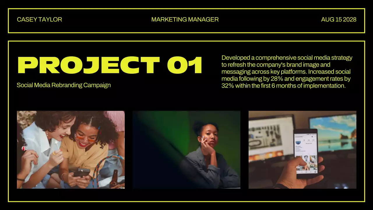 Yellow Retro Portfolio Presentation