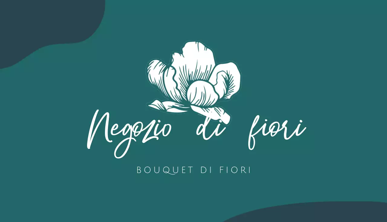 biglietto da visita minimal verde acqua