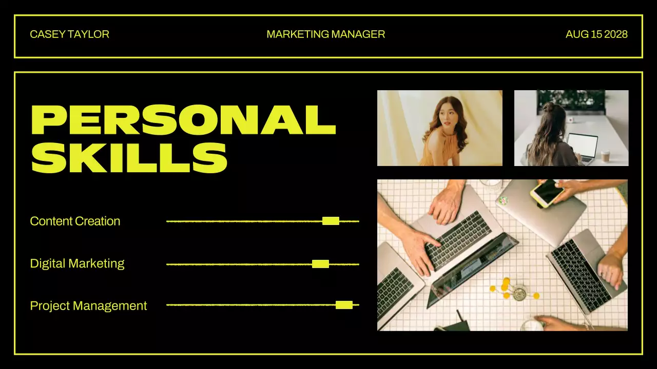 Yellow Retro Portfolio Presentation