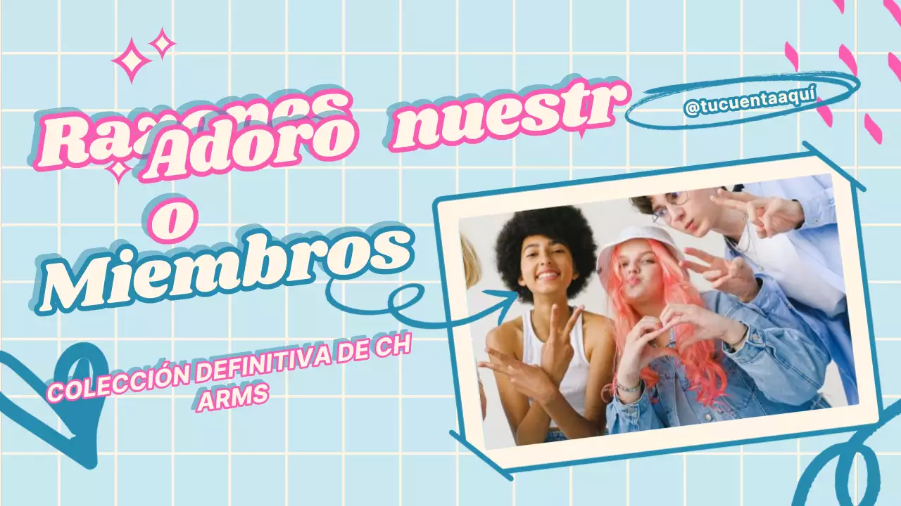 Azul Rosa Trendy Fandom Presentación