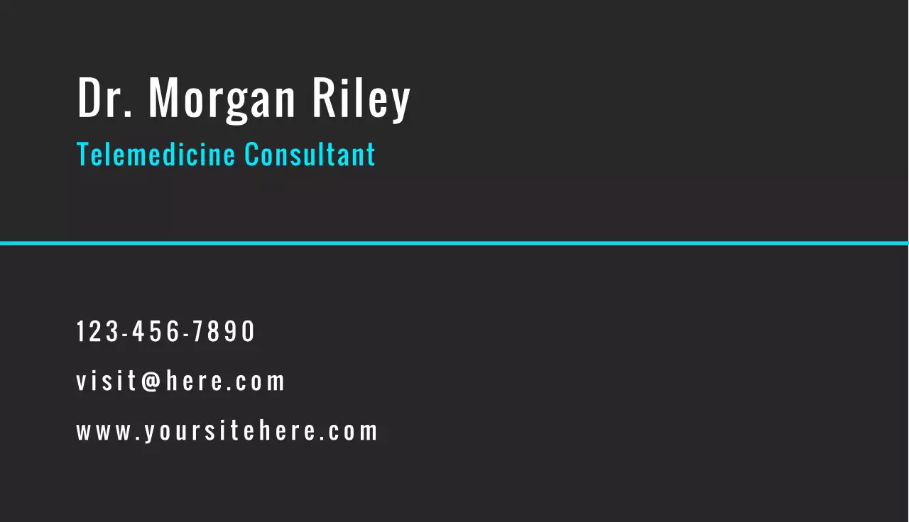 Black Professional Telemedicine Business Card