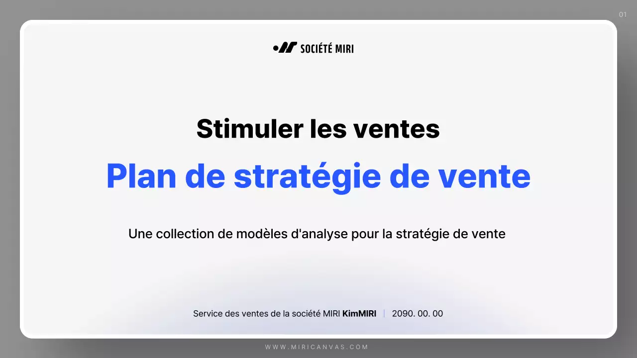 Plan de vente bleu simple