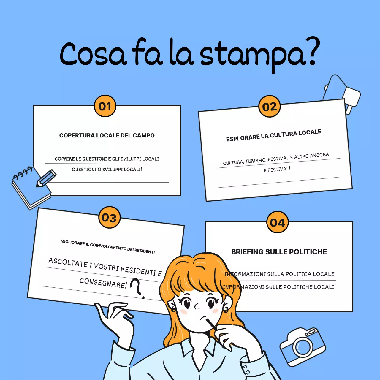 Azzurro e semplice per i giornalisti di sviluppo locale