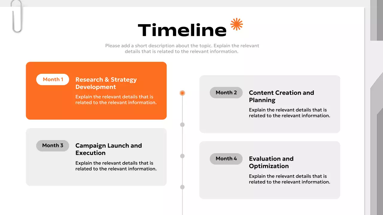 Orange Professional Marketing Plan Presentation