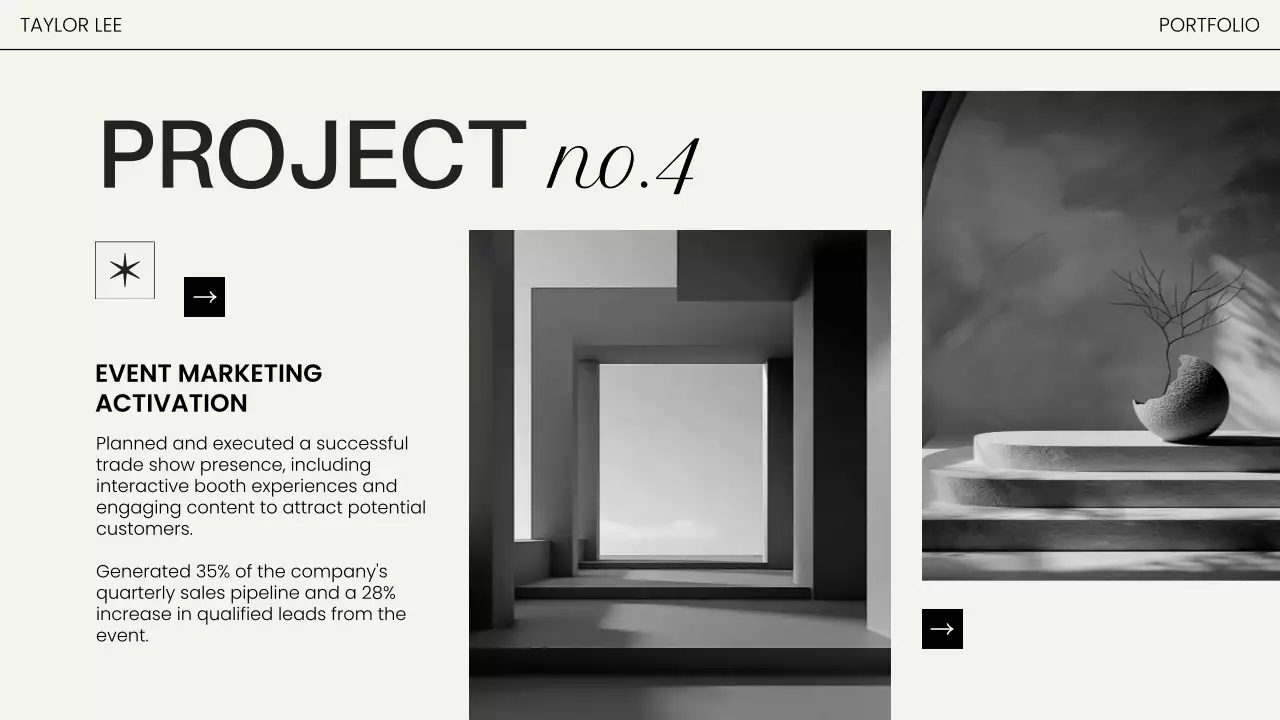 Black Minimal Portfolio Design Presentation