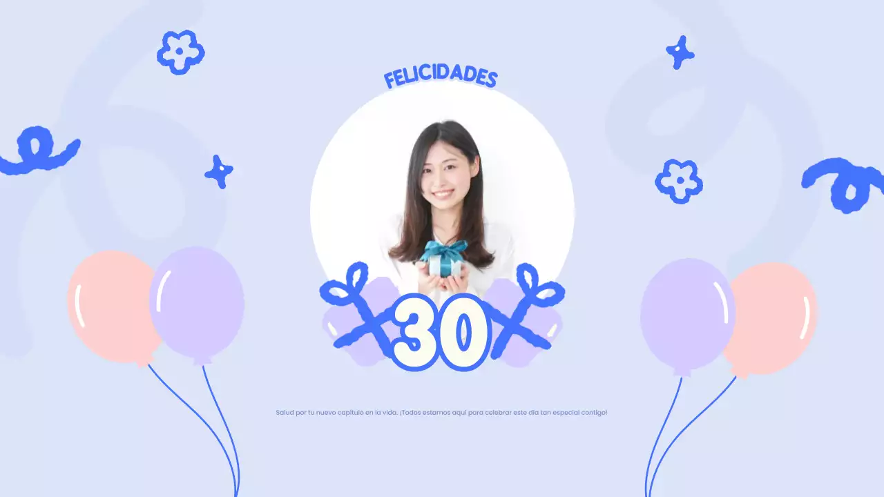 Presentación de Blue Playful Birhtday