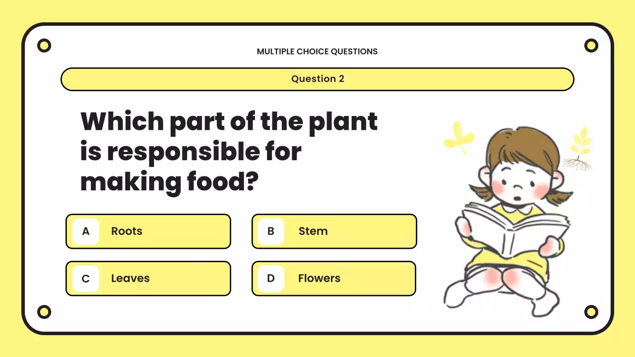 Yellow Playful Quiz Announcement Presentation