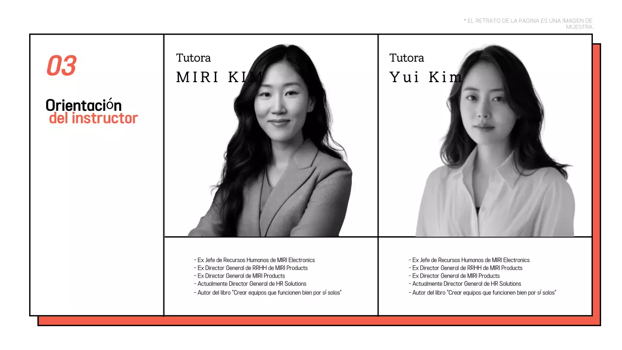 Promocione un sencillo seminario interno en blanco y naranja