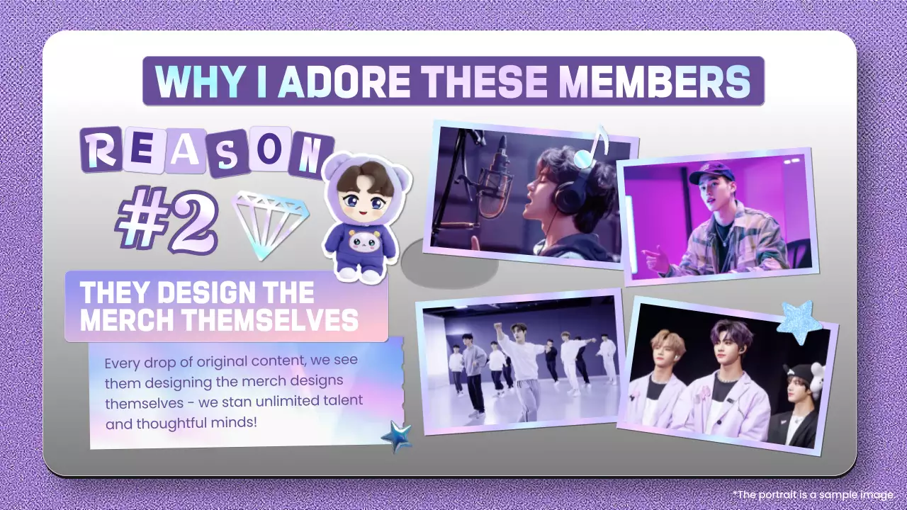 Purple Trendy Fan Diary Presentation