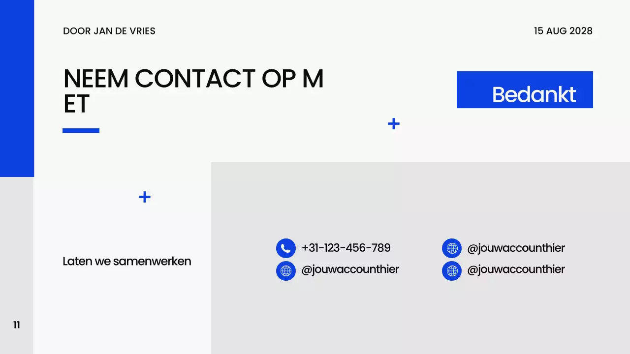 Blauw Modern Creatieportfolio