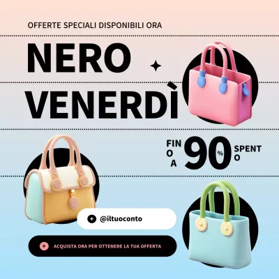 promozione borsa nera di tendenza