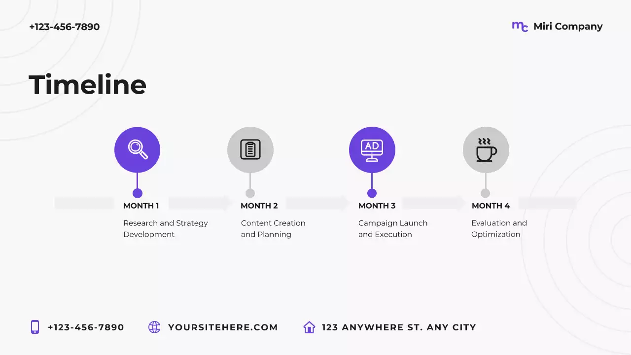 Purple modern marketing plan