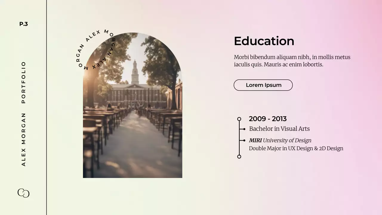 Pastel elegant portfolio presentation template