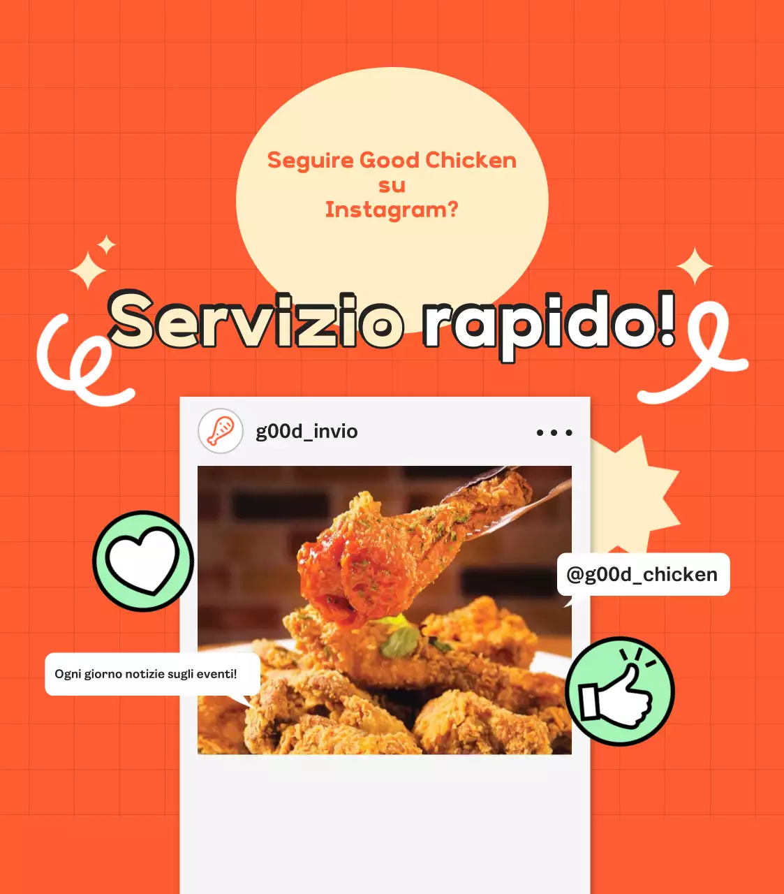 Promozione sui social media di Orange Pop