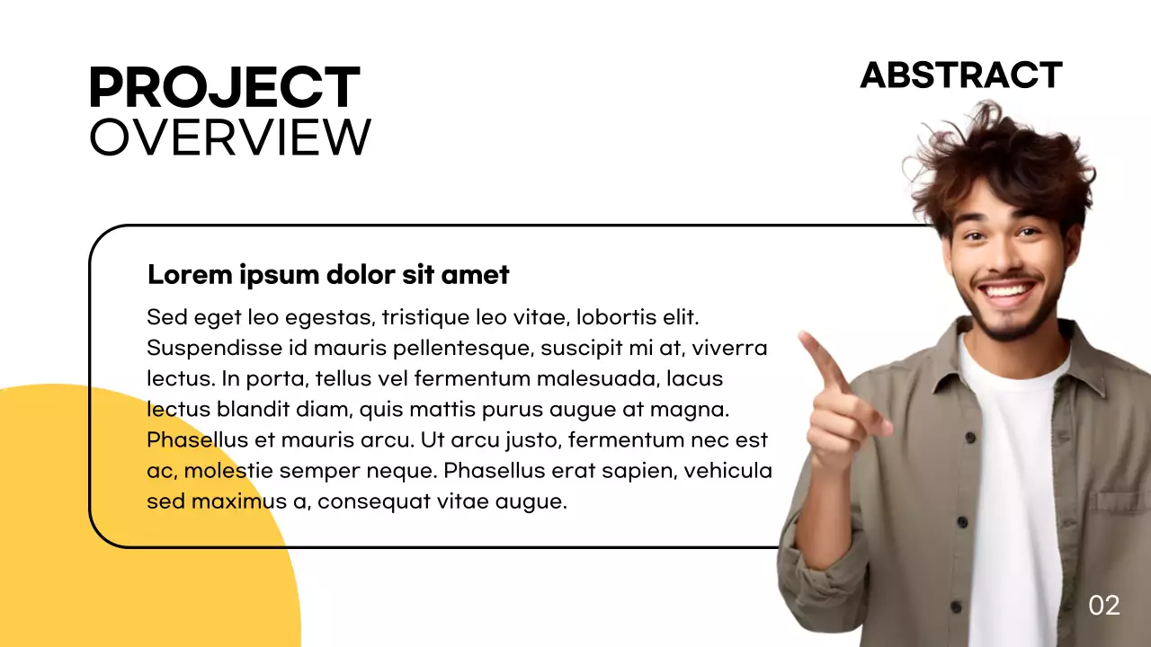 Trình bày dự án hiện đại màu vàng