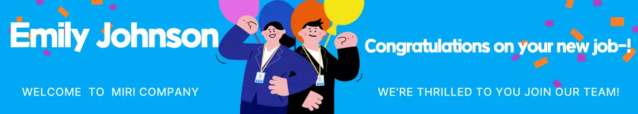 Banner de anúncio de emprego moderno azul