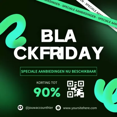 Green Modern Black Friday Uitverkoop Promotie