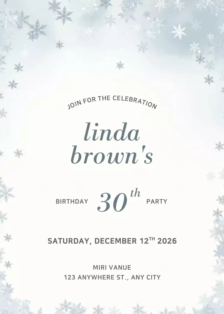 Convite de aniversário elegante branco