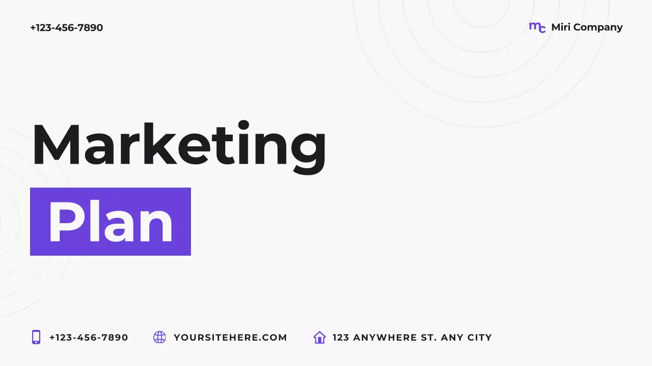 Purple modern marketing plan