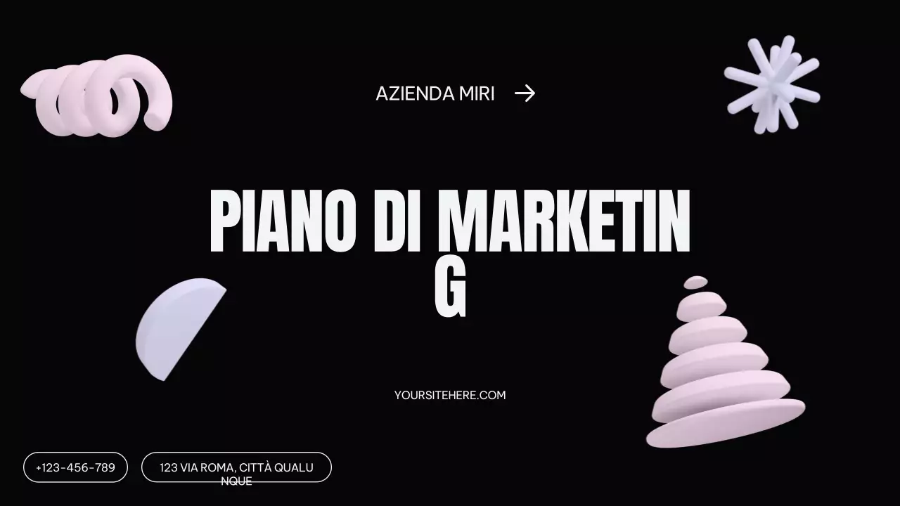 Piano di marketing nero moderno