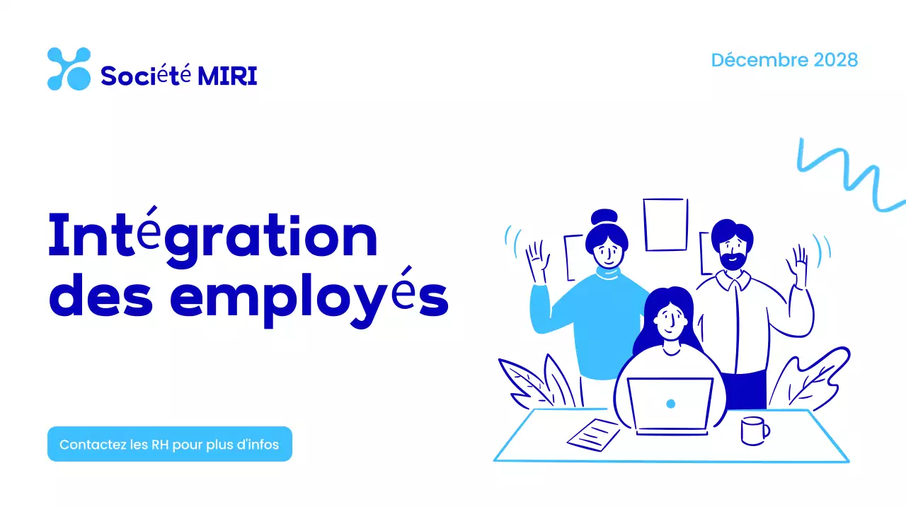blue modern employee onboarding presentation