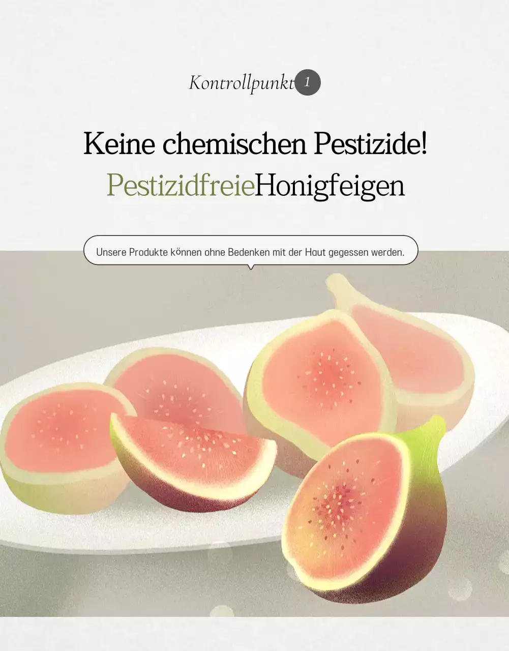 Verkaufsförderung von stilvollen Feigen in Weiß und Grau