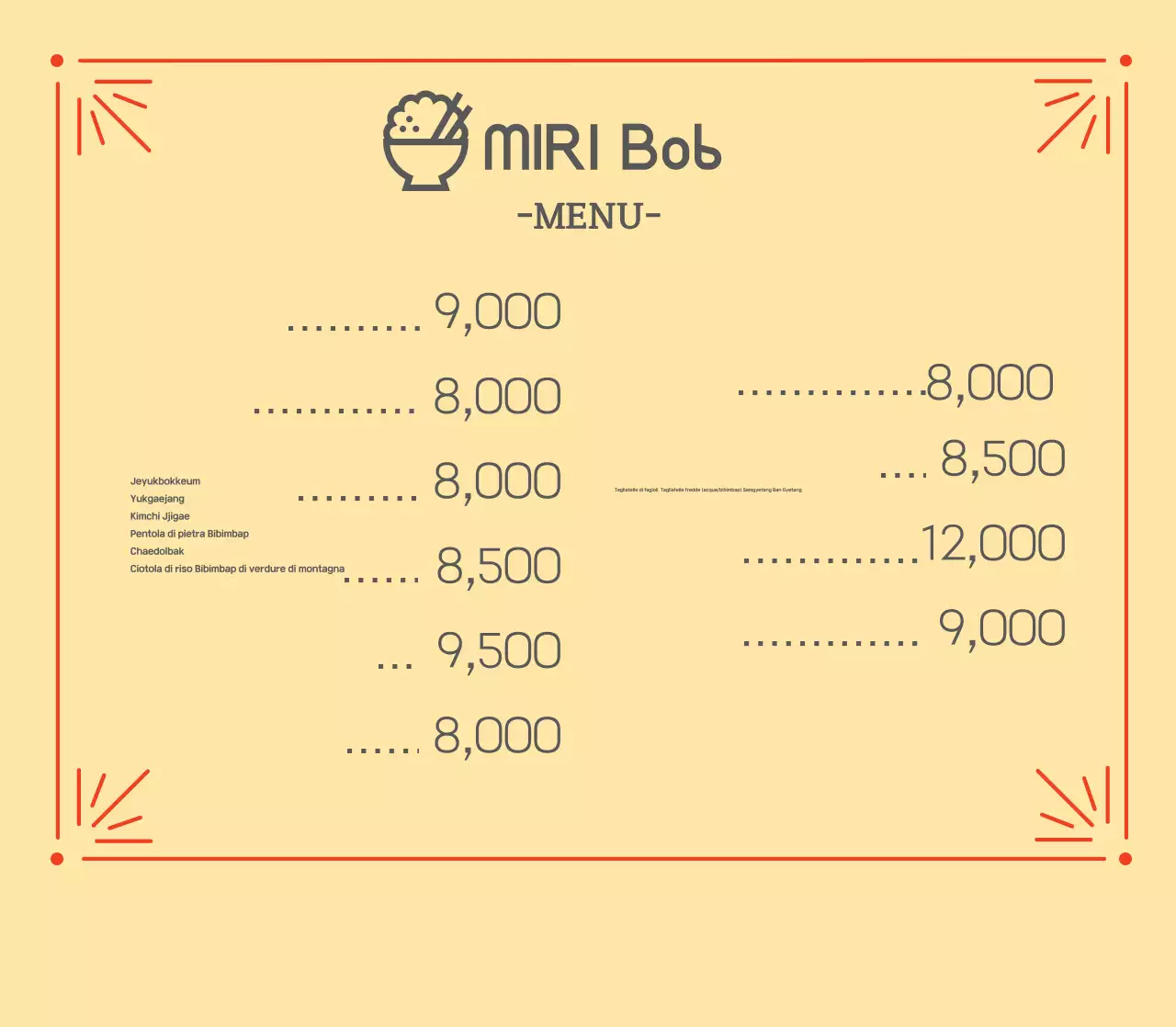 Promuovete il vostro menu di cibo retrò verde