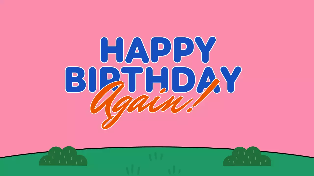 Yellow Trendy Birthday Greetings Card Presentation