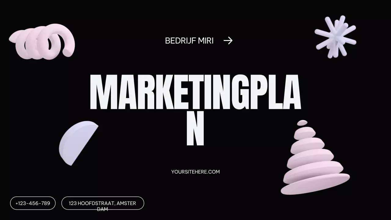 Zwart Modern Marketingplan