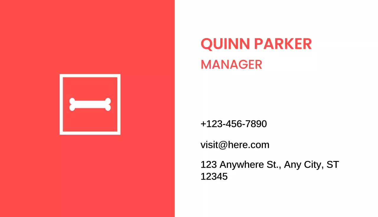 Red Minimal Business Card