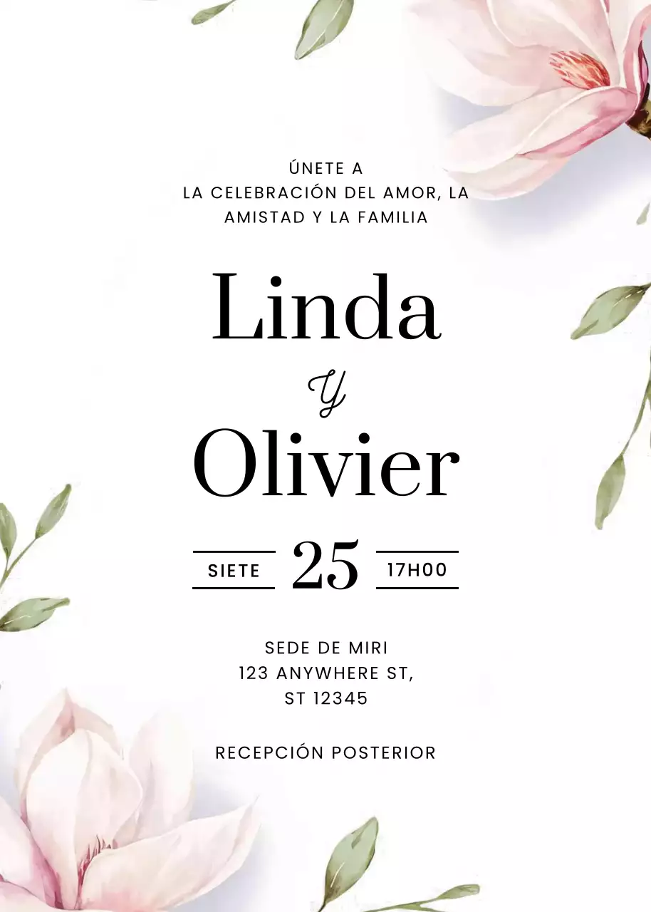 blanco elegante invitación de boda