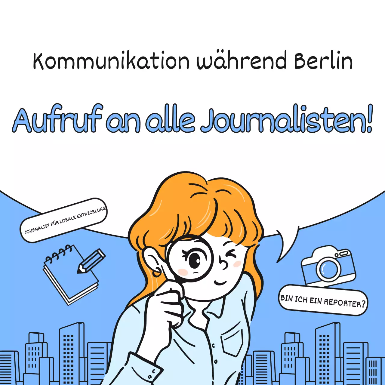 Hellblau und einfach für lokale Entwicklungsjournalisten