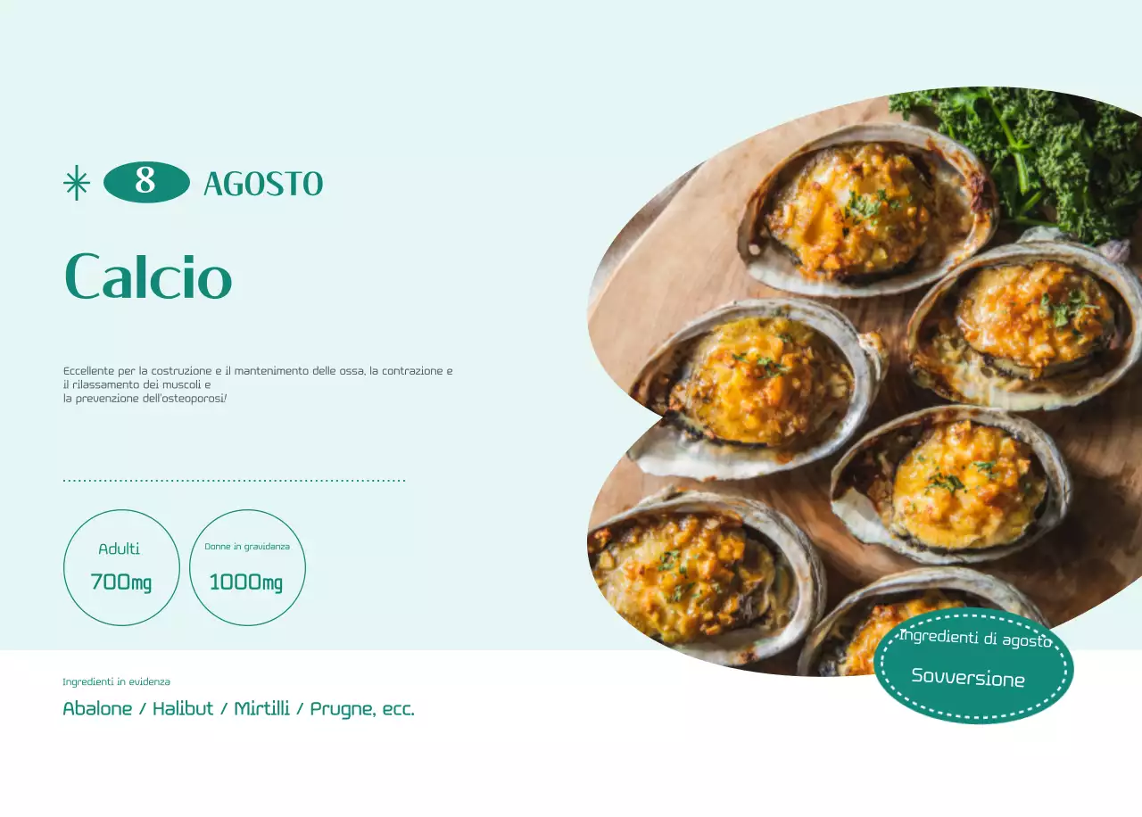 Calendario ospedaliero in cornice verde