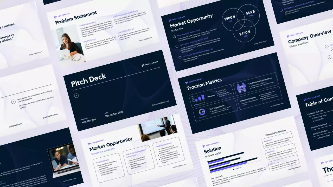 Navy Modern Business Promotion Presentation