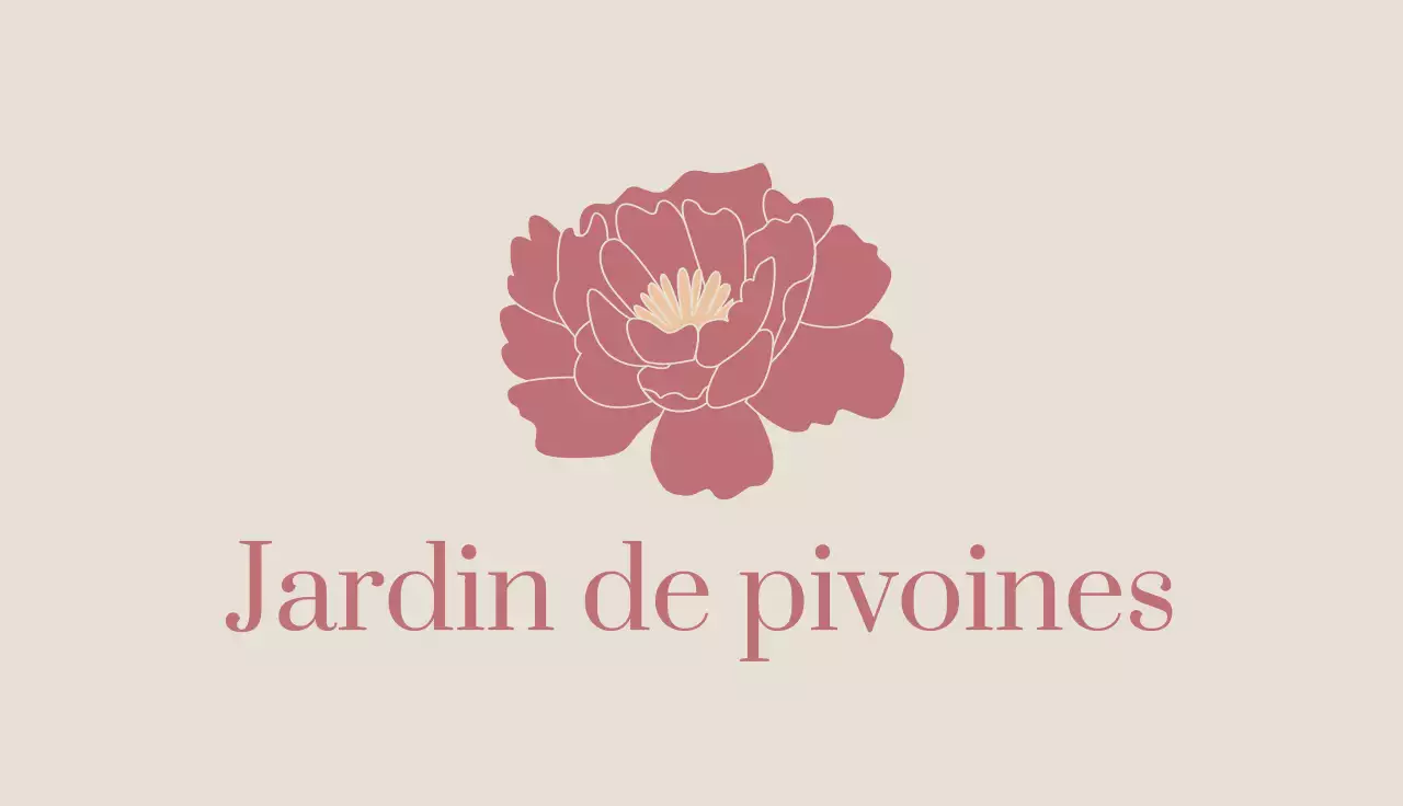 carte de visite de jardin beige et élégante