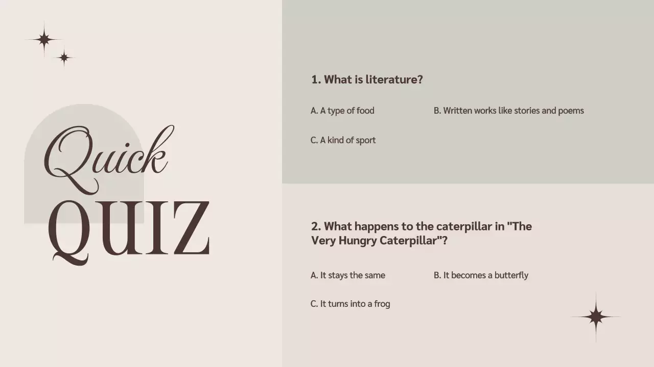 Beige Minimal Literature Course Presentation