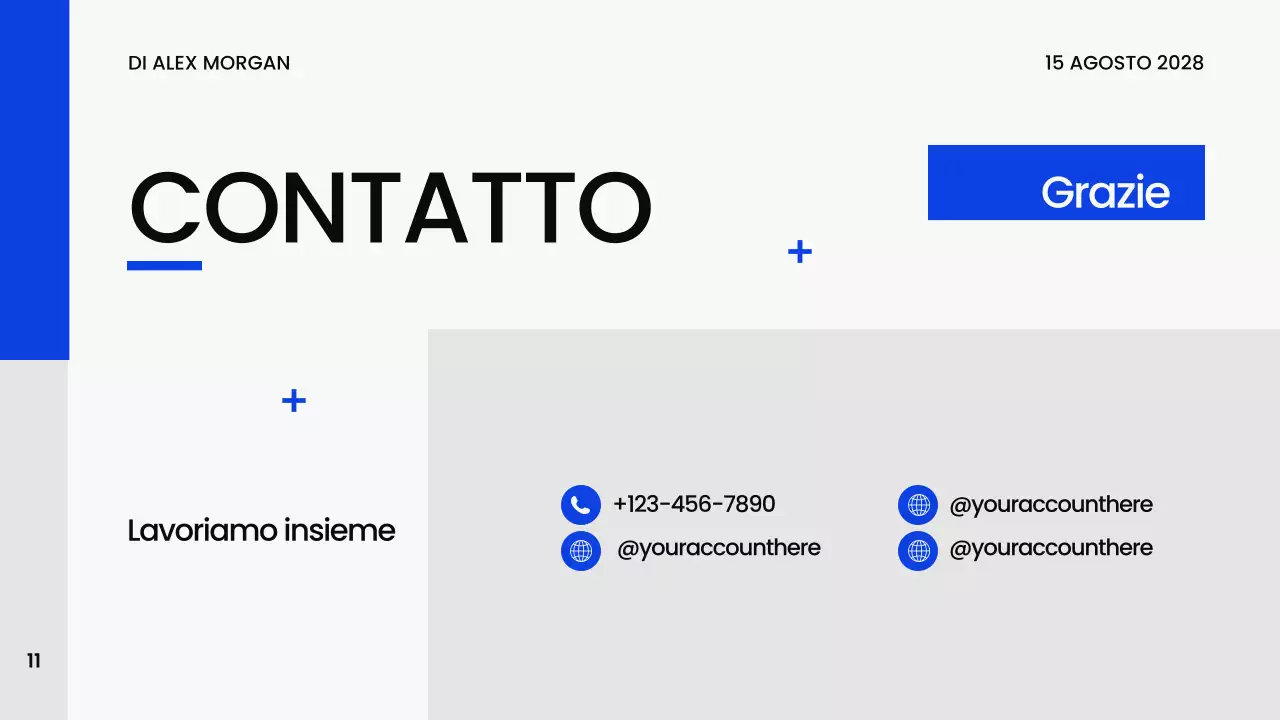 Portafoglio Creatie Blu Moderno