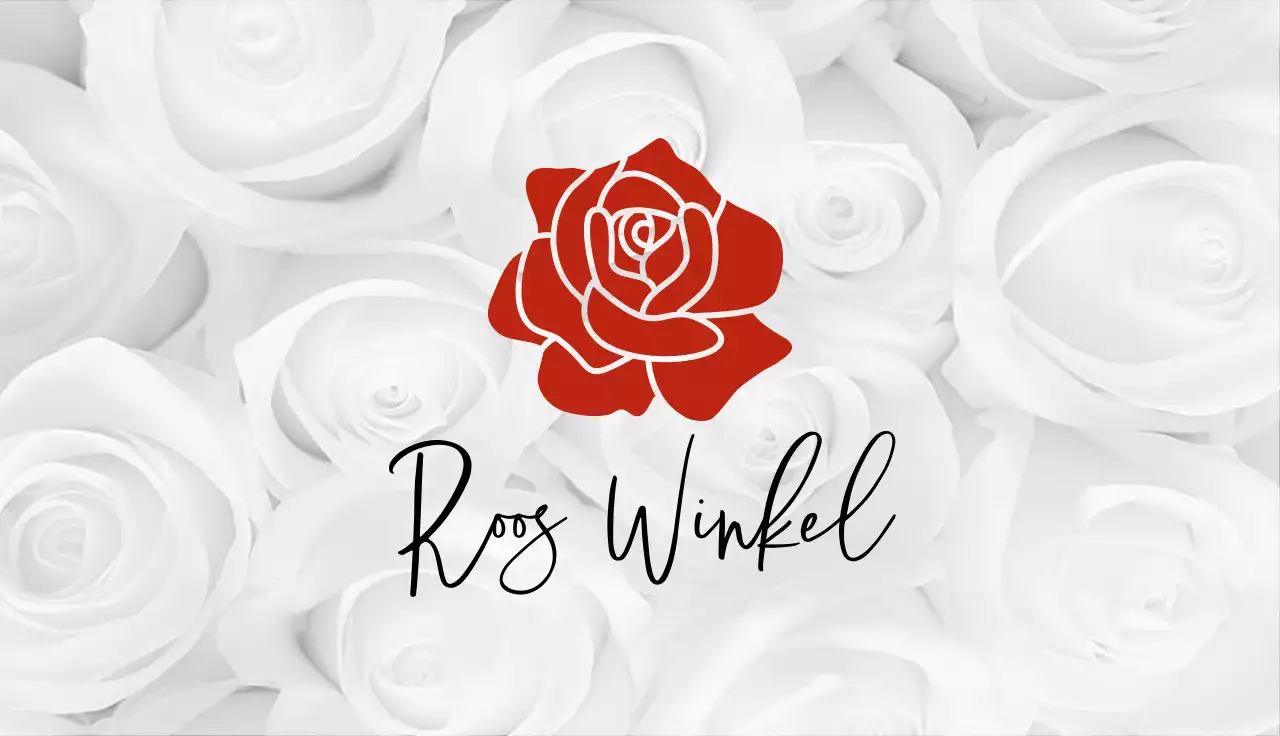 rood minimaal visitekaartje boetiek