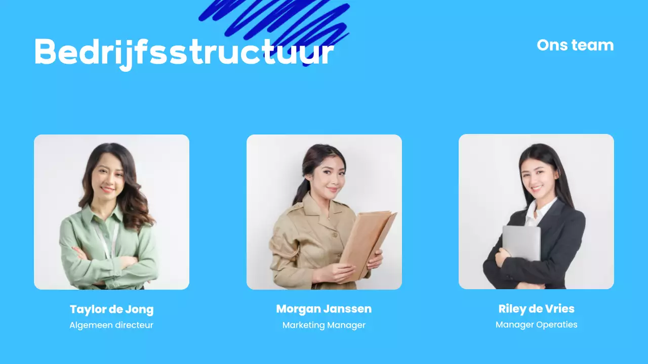 blauwe moderne inwerkpresentatie voor werknemers