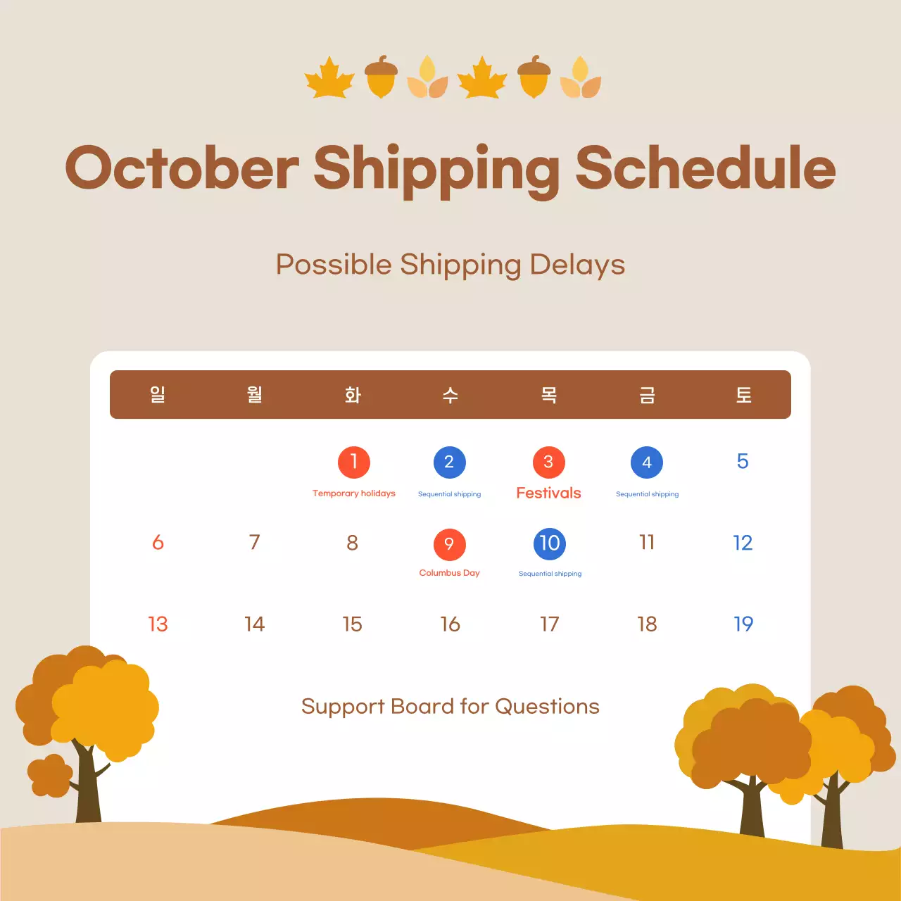 Thông tin về lịch giao hàng đơn giản của Brown