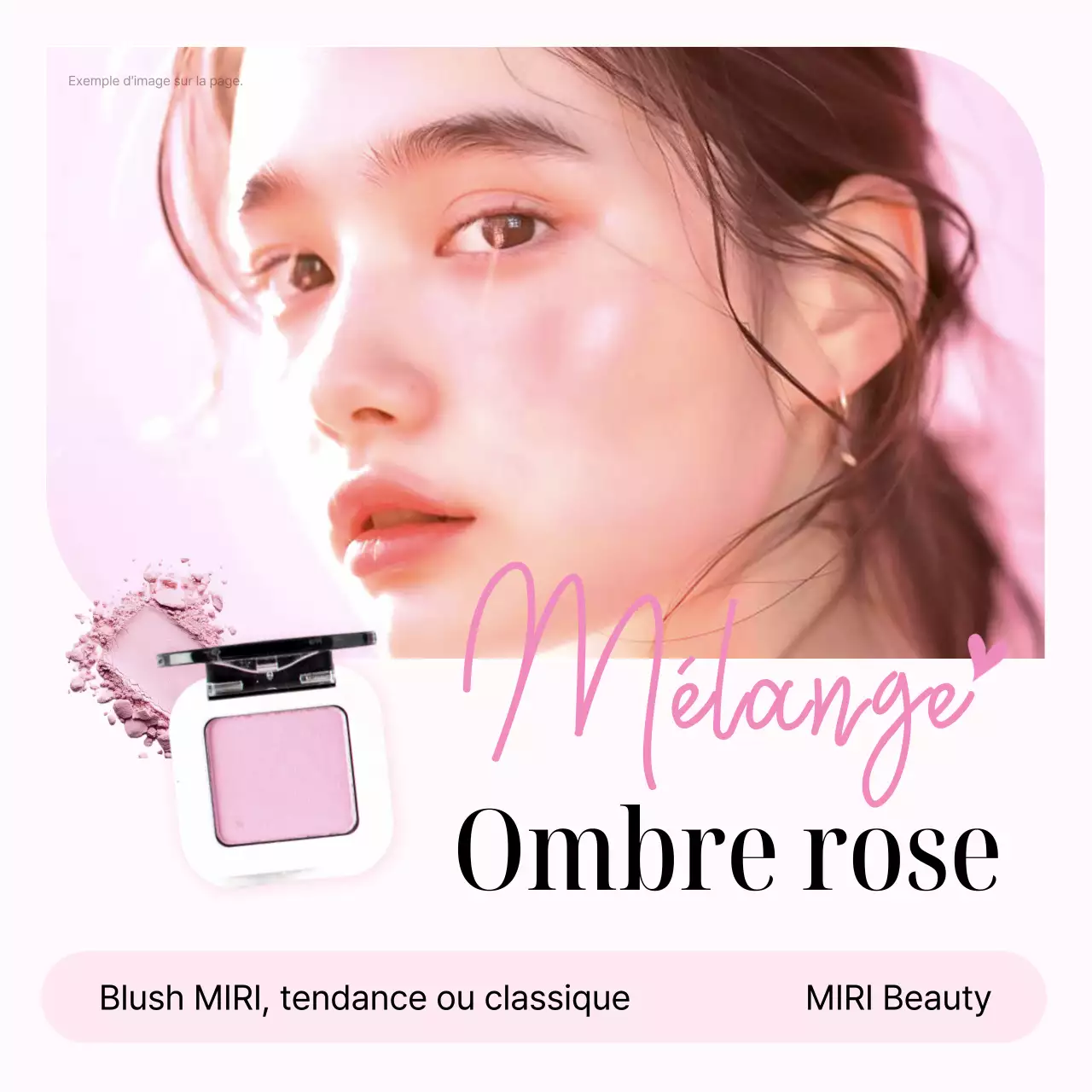 Publicité pour les cosmétiques Pink chic