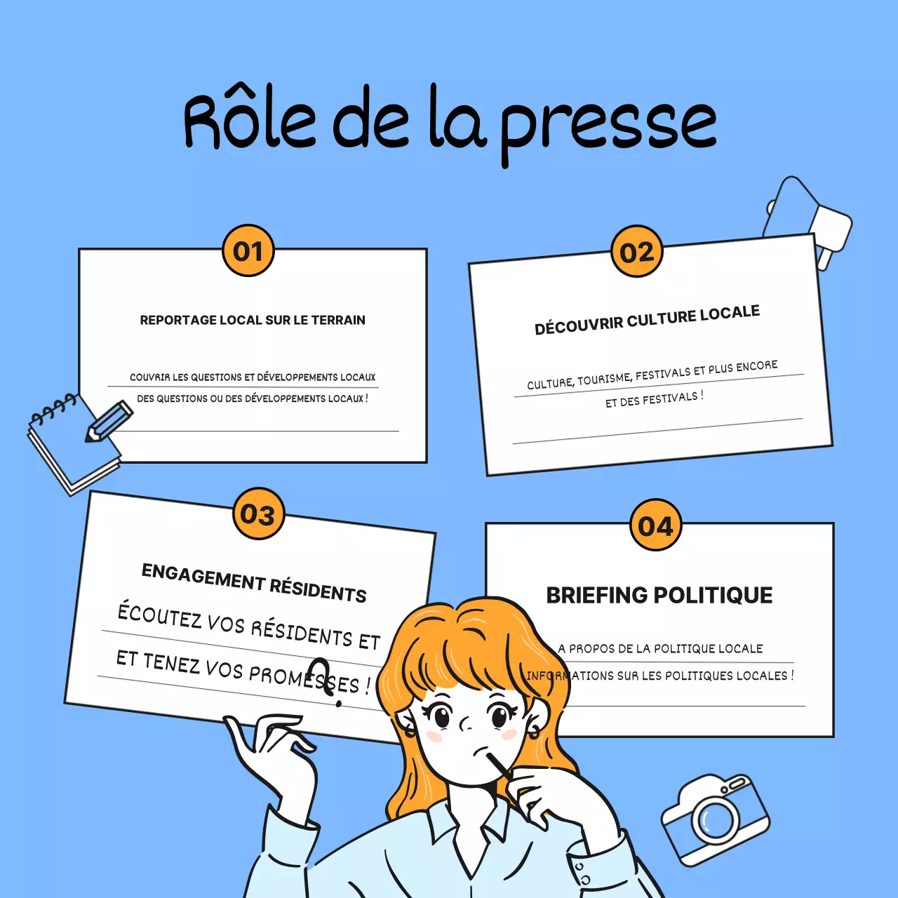 Bleu clair et simple pour les journalistes de développement local