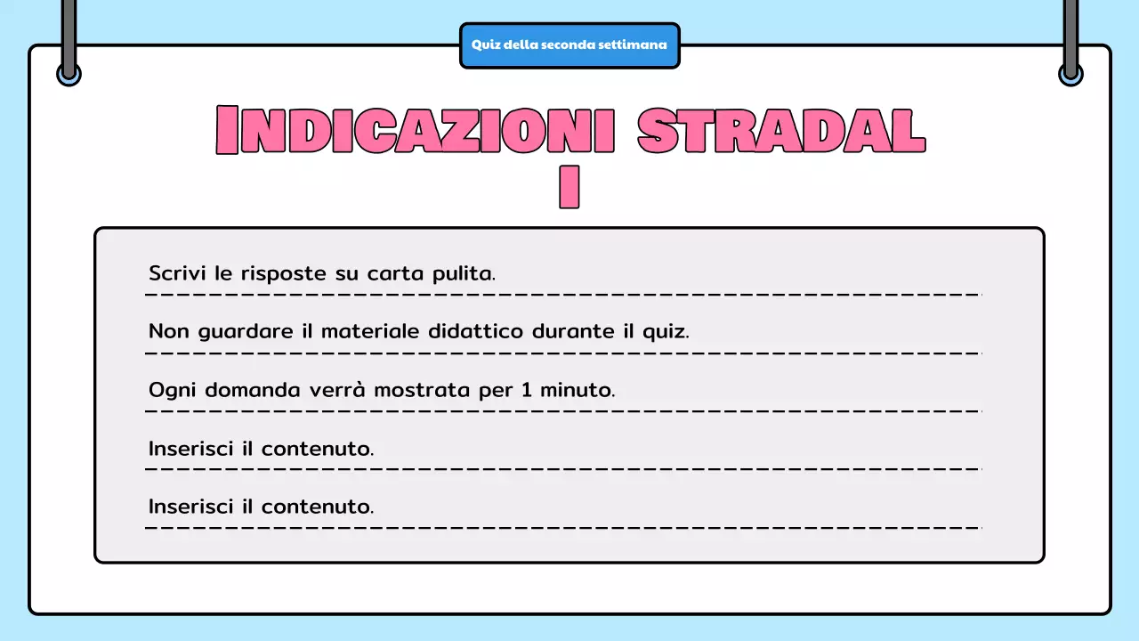 annuncio quiz fumetto blu